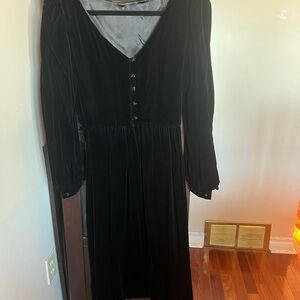 Vintage Algo Elegant Black Velvet Dress size 4 no fabric tag